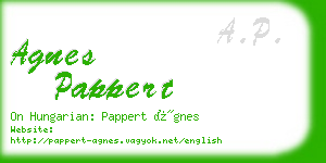 agnes pappert business card